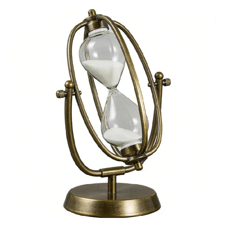 

Metal Sand Timer 15Min Or 30Min Flowing Time Display Hourglasses Timer For Living Room Workspaces Elegant Gift