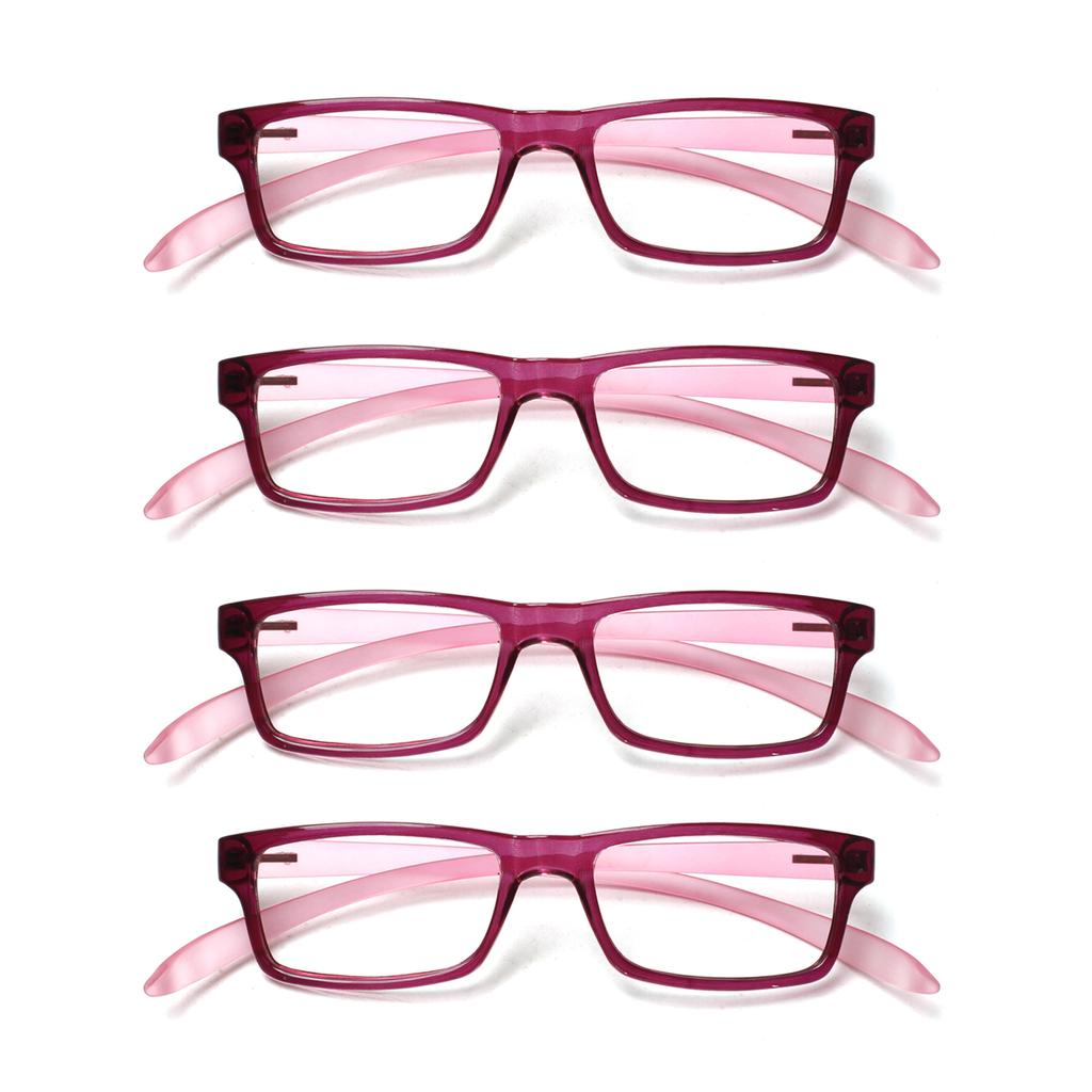 Turezing Rectangular Reading Glasses For Women Soft Temples Hanging Neck Design Comfortable Hd Clear Lens Prescription Eyewear