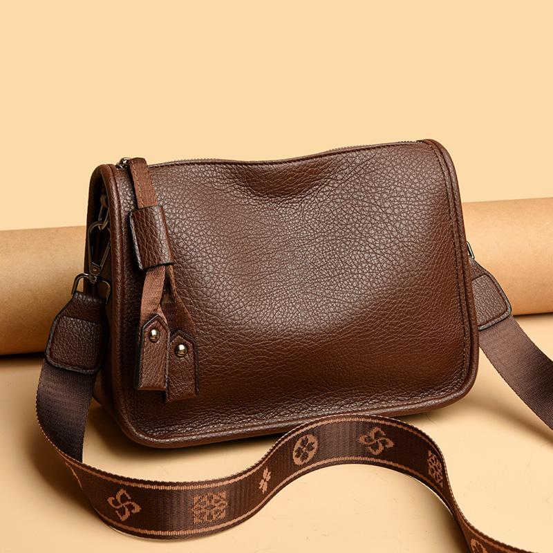 High Quality Genuine Leather Women Tote Bag Luxury Soft Cowhide Ladies Shoulder Crossbody Bags Fashion Female Messenger CLE