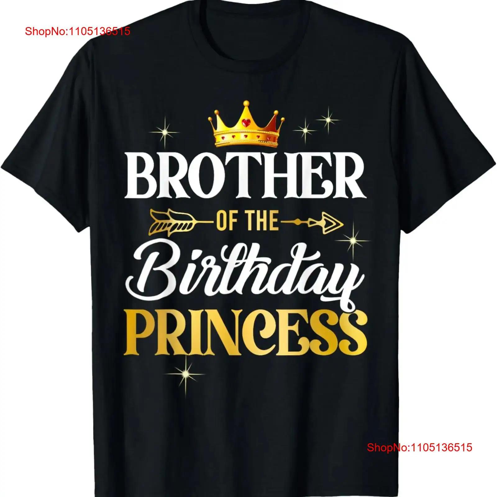 

Brother Of The Birthday Princess Girl Party Matching Family T Shirt vintage Washed Comfortable fashion Top For Everyday Wear 5XL різнокольоровий