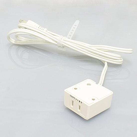Noah Furniture Outlet (for Fixtures) 1-Outlet White VFF Cord 1.5m Under-Shelf Mount Type Up to 1500W NC-1514 White