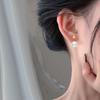 French Retro Pearl Earrings Rear Hanging Light Luxury Niche Design Sense
