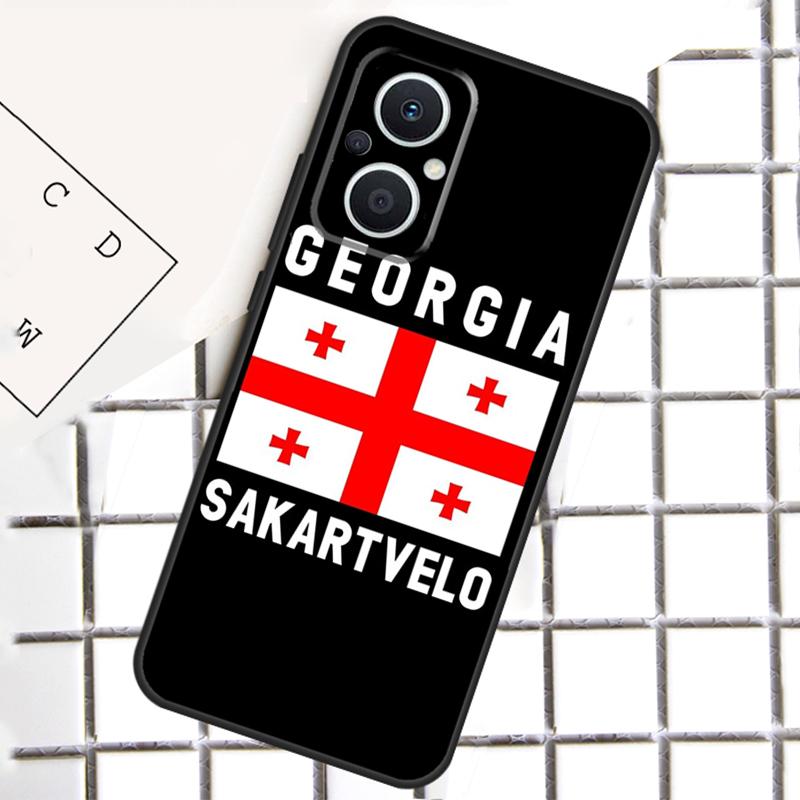 Georgia Flag Phone Case For OPPO Reno 8T 7 8 Lite 14F 14 13 12 11 F 10 Pro OPPO Find X8 X6 X5 X9 Pro Cover OPPO Reno10 5G