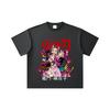 260 GSM Double Yarn 32 Count 100% Cotton Demon Slayer V72 Nezuko Print Unisex Heavy Cotton T Shirt