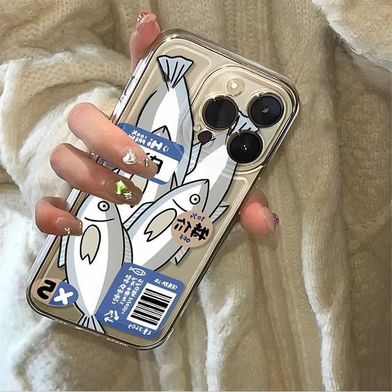Discounted Salted Fish Phone Case For Samsung S25 S24 S23 S22 S21 S20 FE Note20 Note10 Plus Ultra Lite 5G Clear Soft TPU Cover
