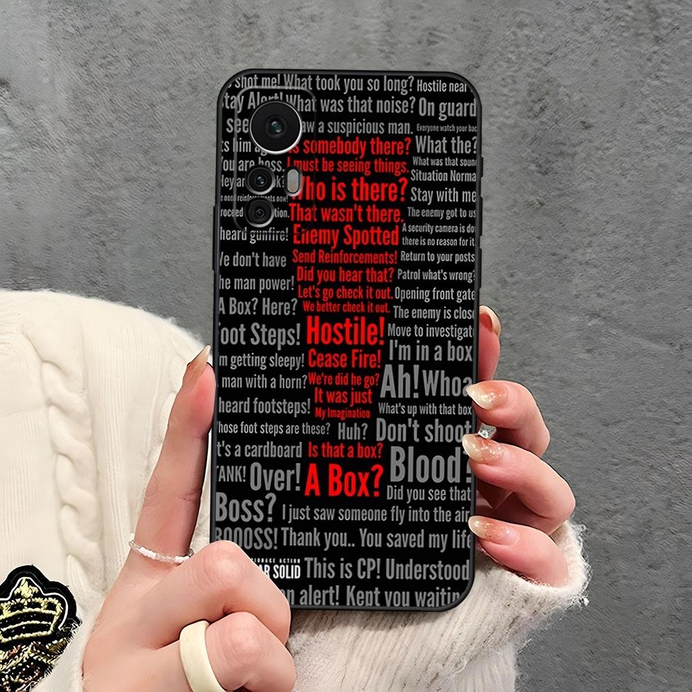 Metal Gear Solid Phone Case For Xiaomi 13 12 11T Lite Ultra Redmi Note 13 12 10 Pro POCO F4 F5 X5 Pro Back Cover