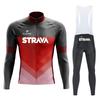 Long Sleeve Cycling Jersey Set Slim Fit Unisex Mountain Road Bike Quick Dry Trendy Sportswear