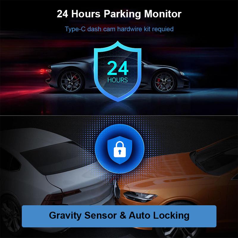 4K HD Dash Cam Hidden Car Recorder Camera WiFi Mobile Phone Interconnection Ultra Wide Angle Night Vision GPS Driving Recorder