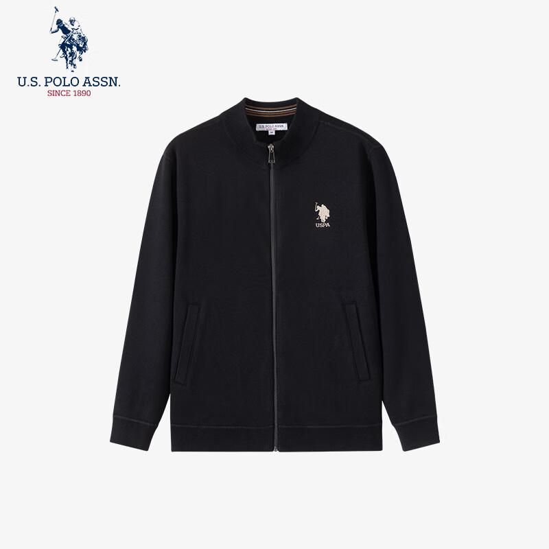 U.S. POLO ASSN. Men's Cotton Stand Collar Cardigan