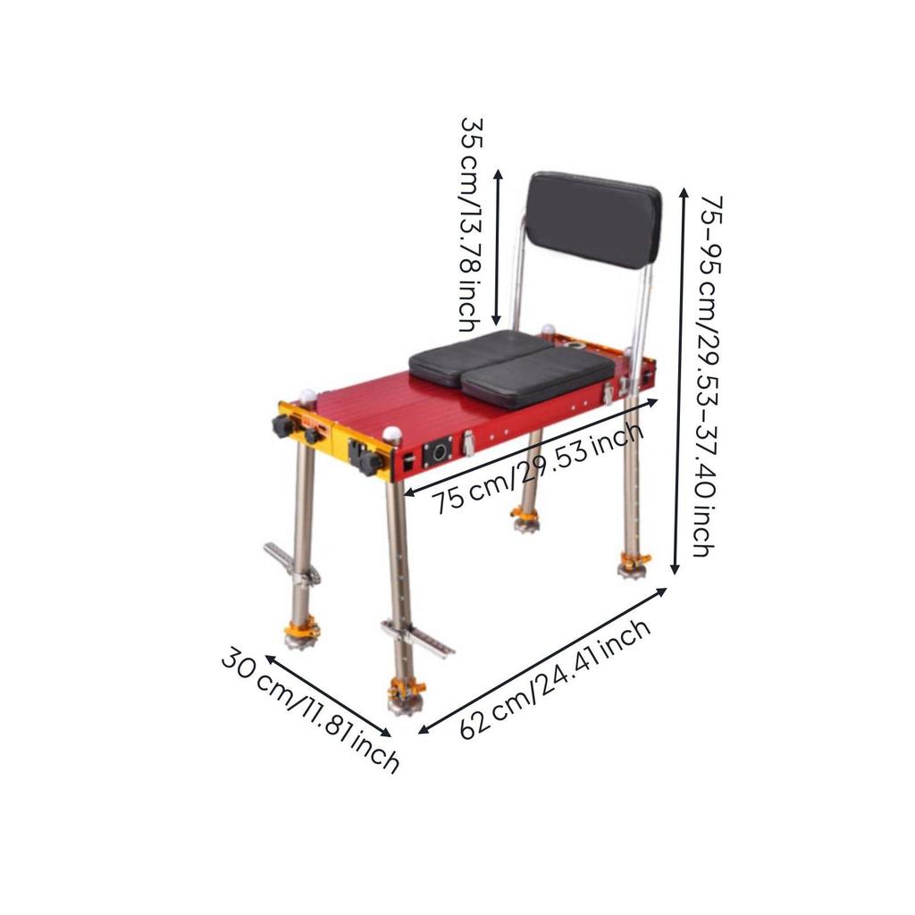 Foldable Fishing Base Chair Lightweight Aluminum Multi-Functional