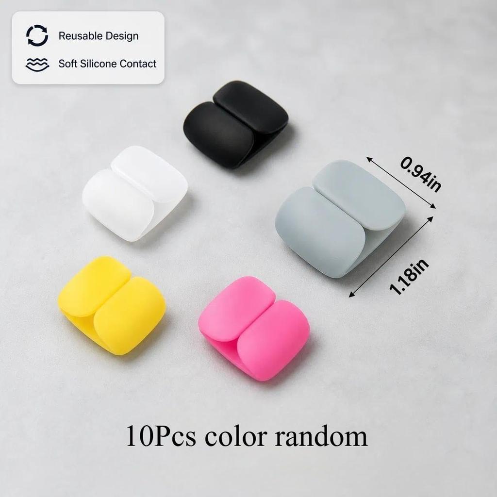 10Pcs Cable Storage and Organizer Clips for Charging Cord, Travel, and Home