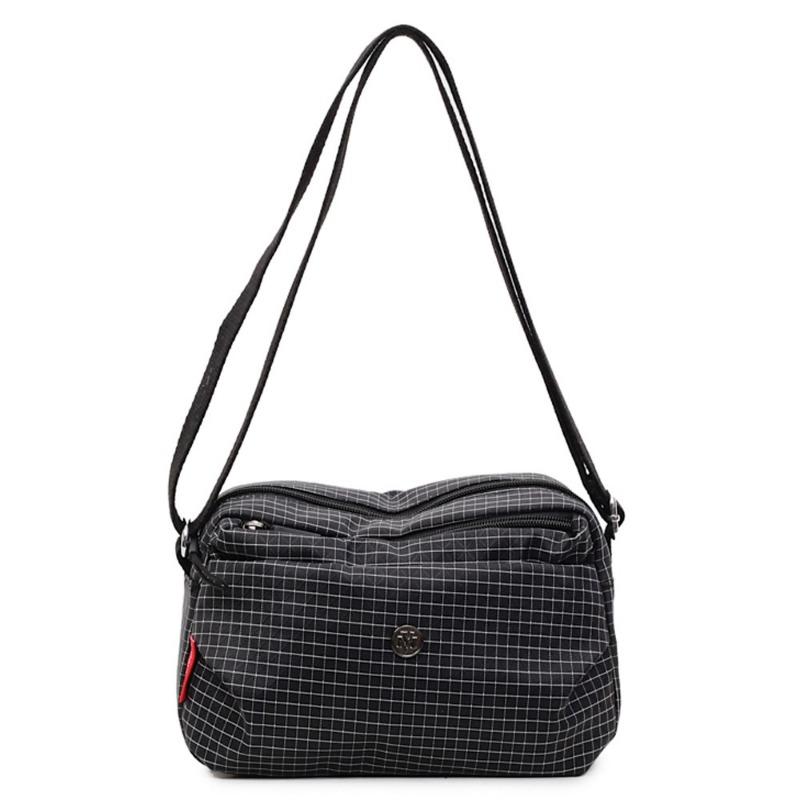 

Новая клетчатая сумка через плечо, сумка-мессенджер, ультралегкая сумка для мобильного телефона, новая модная и простая универсальная маленькая сумка-саквояж, тренд чёрный
