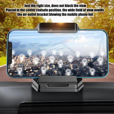 Phone Mount For Car Dashboard Adjustable Vehicle Mobile Phone Bracket Car Dashboard Navigator Holder Center Console Phone Cradle
