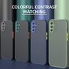 Capa Rígida Fosca à Prova de Choque Para Samsung Galaxy S25 S24 Ultra S23 FE S22 S21 Note 20 10 Plus S20 Edge Capa Protetora Bumper Para Celular