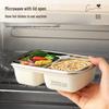 Xihe 304 Stainless Steel Divided Lunch Box with Cutlery
