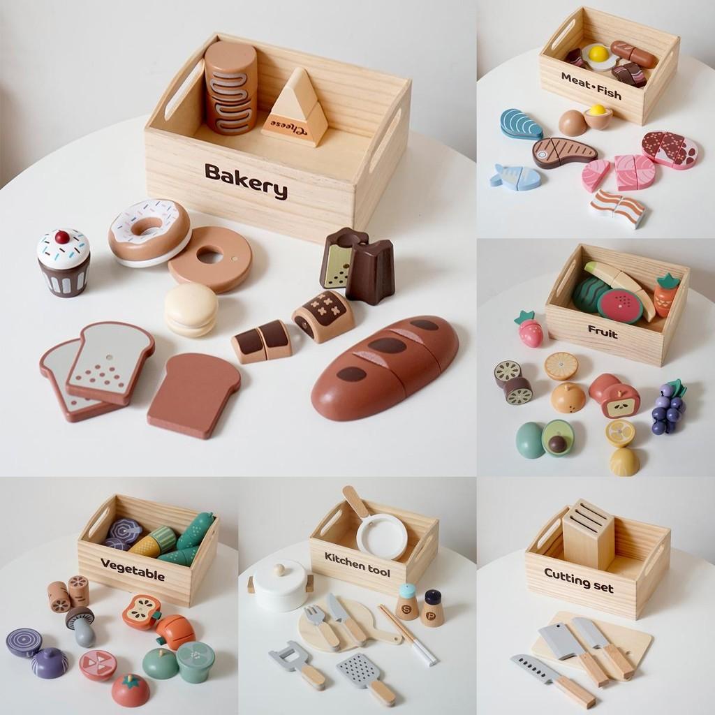 Vegetable Wooden Fruit Set With Magnetic Design For Kids Learning Interactive