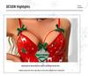 Rose 'n' Pure Desire Sexy Butterfly Bodysuit - Women's Christmas Lingerie Set (F5049)