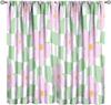70S Flowers Curta Retro Colors Floral Groovy Vintage Colorful Blackout Window Drapes For Bedroom Living Room Kitchen Cafe