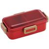 Bento Box, 530ml, Single Tier, Made In Japan, for Women, with 4-Point Locking for Leak-Resistant Storage, Dishwasher and Microwave Safe, Cherry