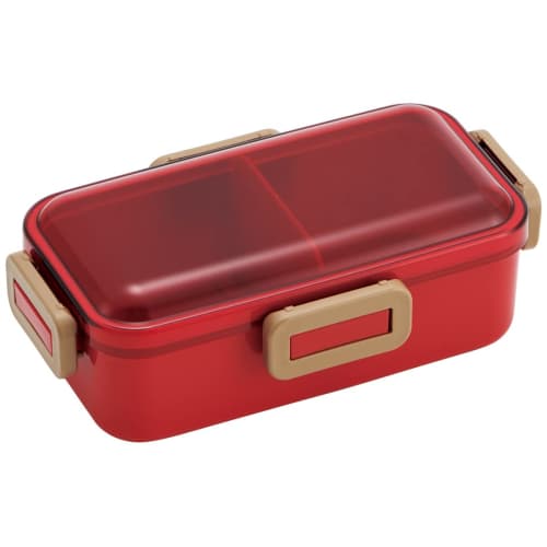 Skater Bento Box, 530ml, Single Tier, Made In Japan, for Women, with 4-Point Locking for Leak-Resistant Storage, Dishwasher and Microwave Safe, Cherry
