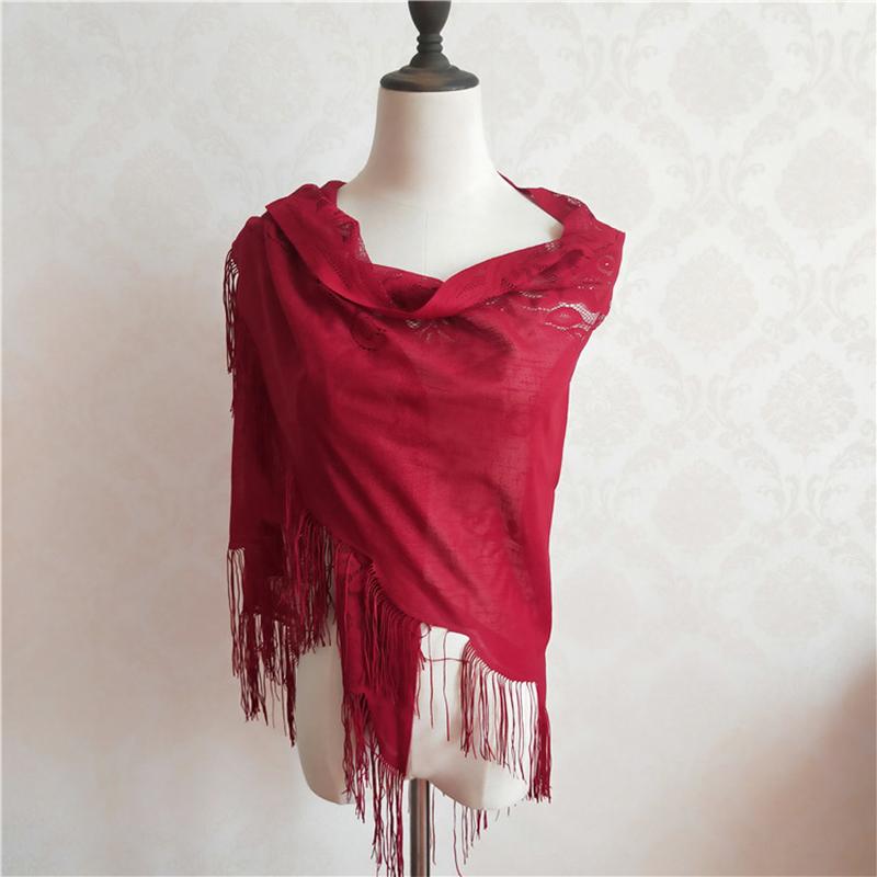Neuer Hohl atmungsaktiver Fransen Dreiecksschal Fransen Patchwork V-Ausschnitt Cardigans Damen Vintage Schal Party Dinner Oberteil Schal