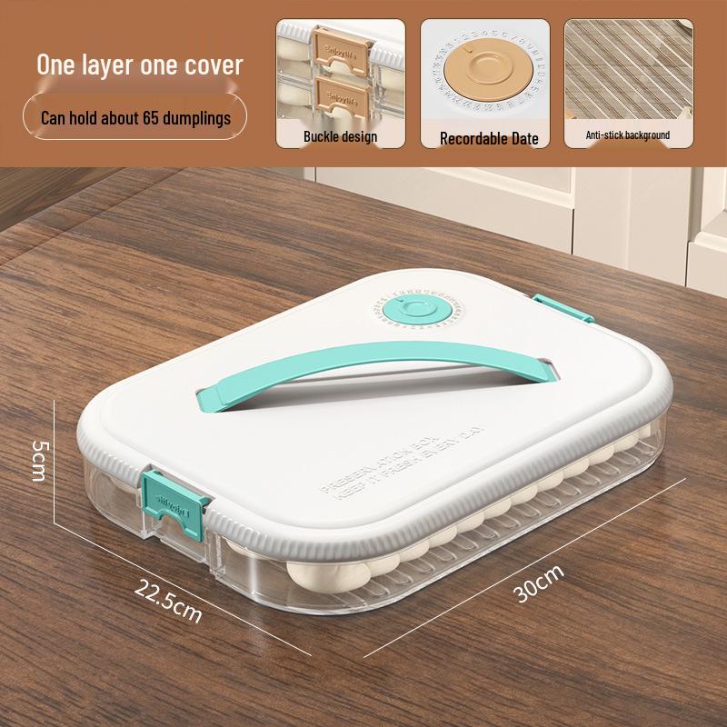 Multi-layer Transparent Dumpling Storage Box with Timer - Kitchen Food Grade Plastic