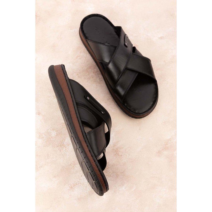 Men's Genuine Leather Anatomical Comfortable Casual Slippers