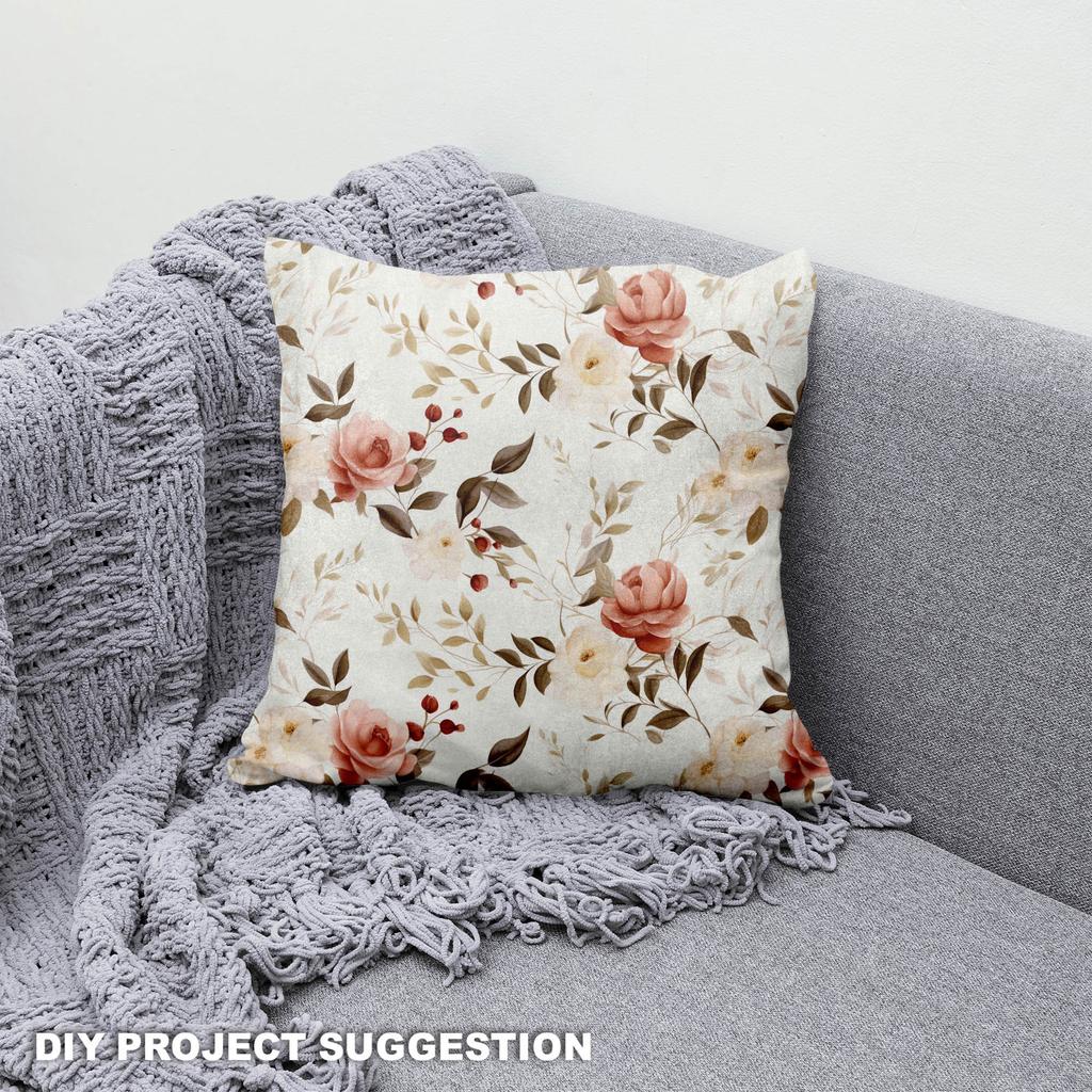 Royal Samt Stoff Polyester Zum Nähen - Motiv Blumen - Rdx2134