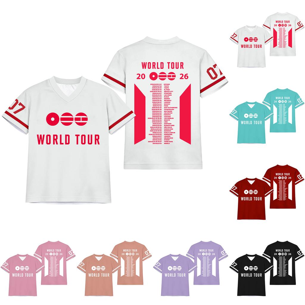 Fashion Sports Jersey Women Short Sleeve Casual Top with Printed Graphics and Numbered Sleeves Comfortable Fit for Everyday Wear