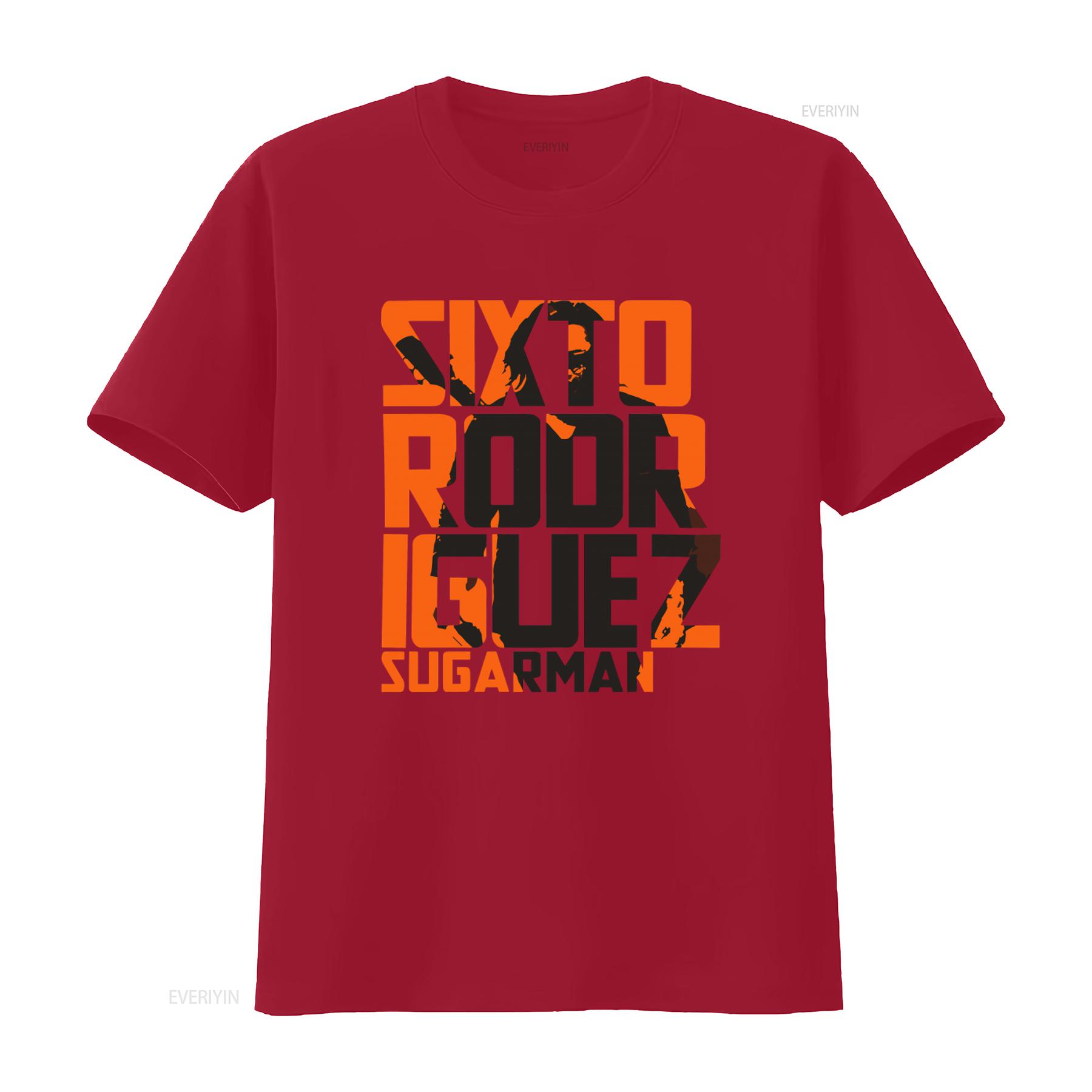 

Soft Cotton T Shirt Sixto Rodriguez Sugar Man Print for vintage Washed Casual Slightly Stretched Stylish homme fashion S