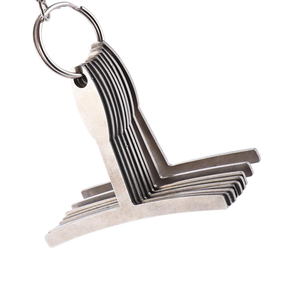9Pcs Guitar Bass Understring Radius Gauge Luthier Tool Stainless Steel Tool Set Bridge Saddle