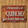 Bienvenidos Al Quincho Retro Metal Sign X Inch Vintage Tin Wall Art for Pub Bar Kitchen Garage