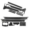 1 Set 3D Full Interior Trim Sticker Cover Film Black Fit for Tesla Model X S Dashboard Center Console Cup Holder 2012-2021 LHD
