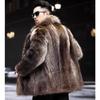 Men's Fur Coat Mink Coat Medium Length Imitation Fur Fox Fur Mink Fur Thickened To Keep Warm In Winter