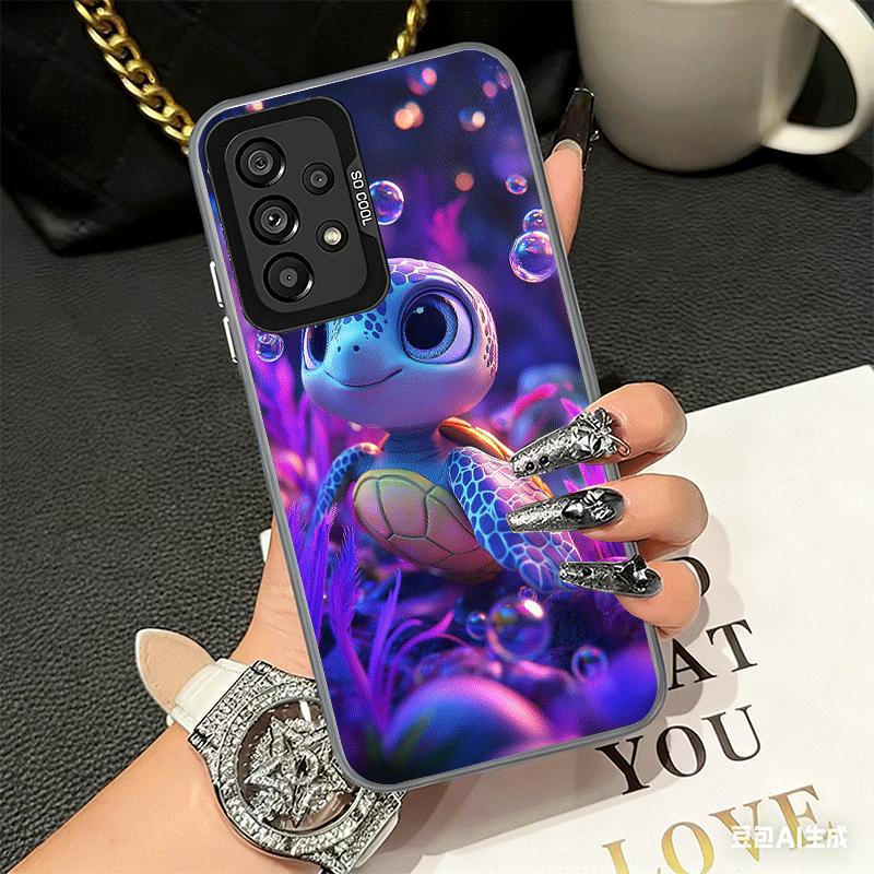 Cartoon Meereschildkröte Weiche Handyhülle für Samsung A17 A16 A15 A14 A13 A57 A56 A55 A54 A53 A37 A36 A35 A34 A33 A26 A25 A24 A23