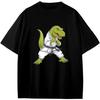 T-Rex Dinosaur Karate Anime Cartoon Gift Girls Boys Teens T-Shirt