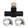 Aluminium Coolant Bleeder Brass Screws with 2 Clamps for Nissan Z33 350Z Z34 370Z Infiniti G35 G37 3/4" ID Hose System