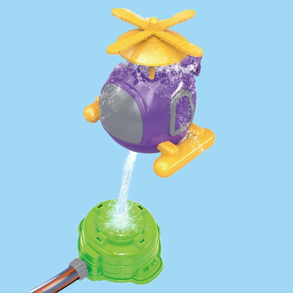 Helicopter Sprinkler Water Toy Kids Outdoor Games Sports Spray Water Powered Bath Toys for Yard Lawn Garden Boys Girls Children