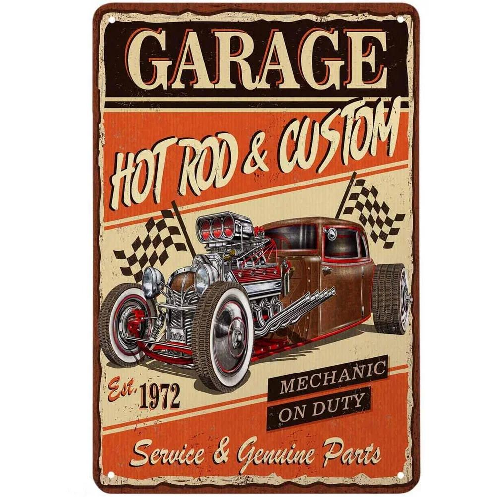 Metal Tin Signs Plaque Pinup Garage Service Wall Decoration Vintage Posters Iron Painting for Man Cave Home Cafe Garage Club Bar
