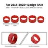Voodonala Aluminum Center Console AC Radio Headlight Dashboard CD Switch Climate Control HVAC Knob Cover for 2018-2025+ Dodge RAM Interior
