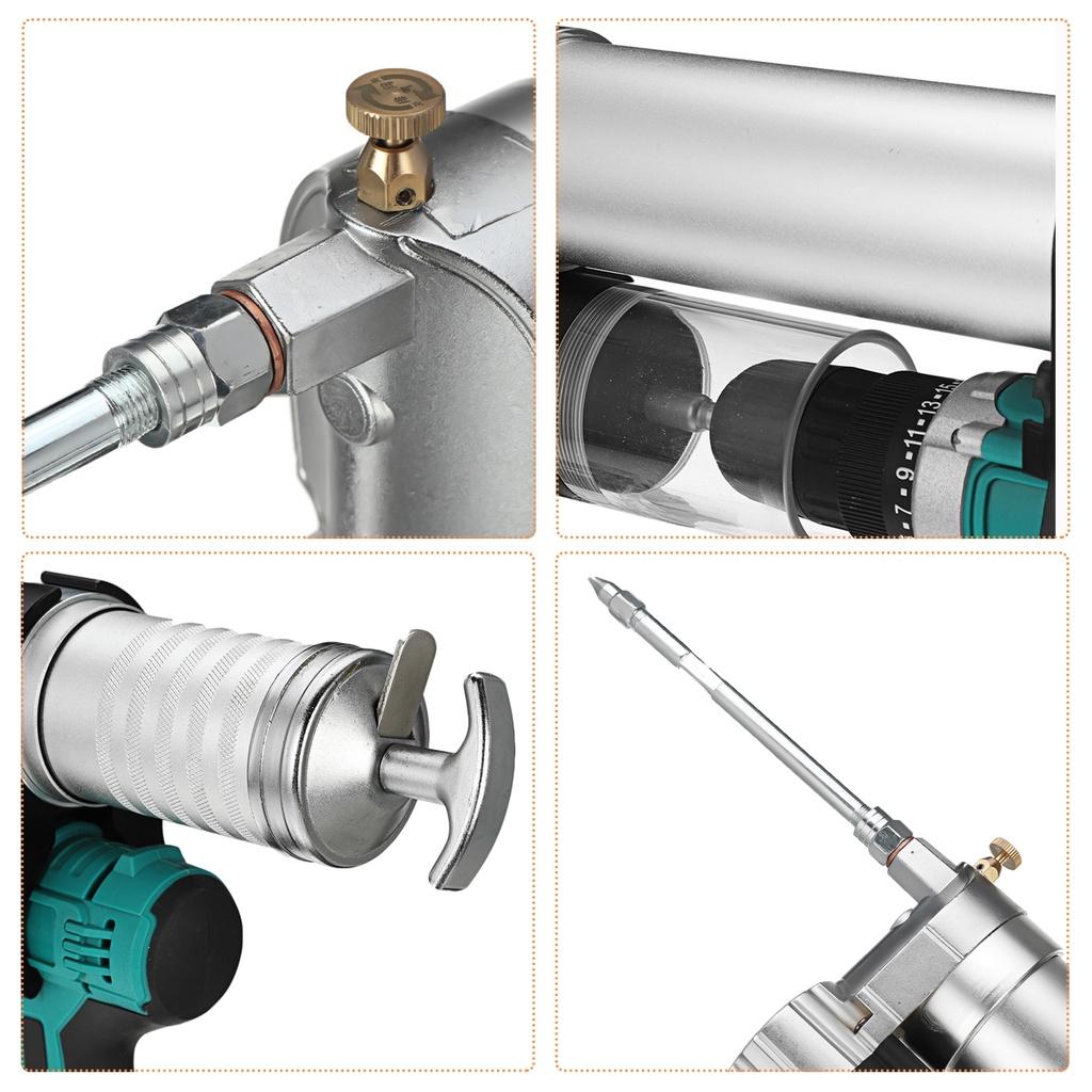 600ml 1000W 12V Automotive Greaser Mechanical Gear Greaser Cordless Electric Grease Guns Rechargeable High Pressure Excavator