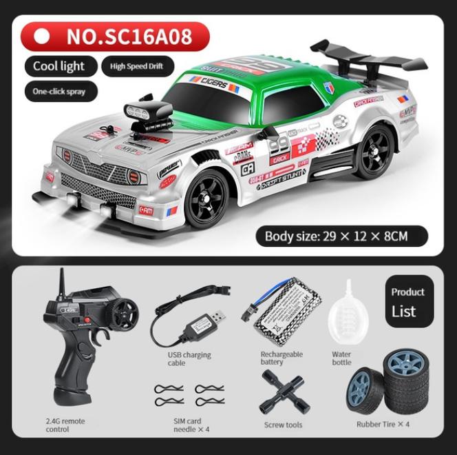 YQA4 AE86 1: 16 Racing Drift CAR with Remote Control Toys RC Car Drift High-Speed Race Spray 4WD 2.4G Electric Sports Vehicle Gifts