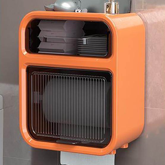 WTEMPO Portarotolo da bagno Scatola per fazzoletti Porta fazzoletti impermeabile Non perforato Portafazzoletti di alta qualità Montato a parete Scatola per rotolo di carta