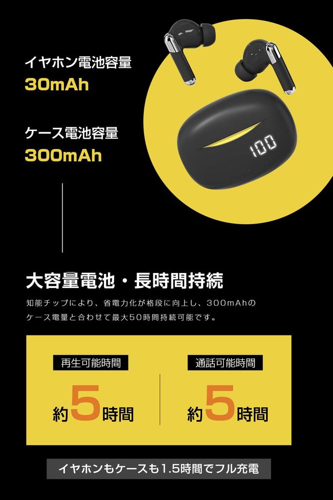 SLuB Wireless Bluetooth Zero Painless Automatic Stereo Clear Compatible with iOS and Japanese Instruction Manual Included Earbuds, 5.4, In-Ear,