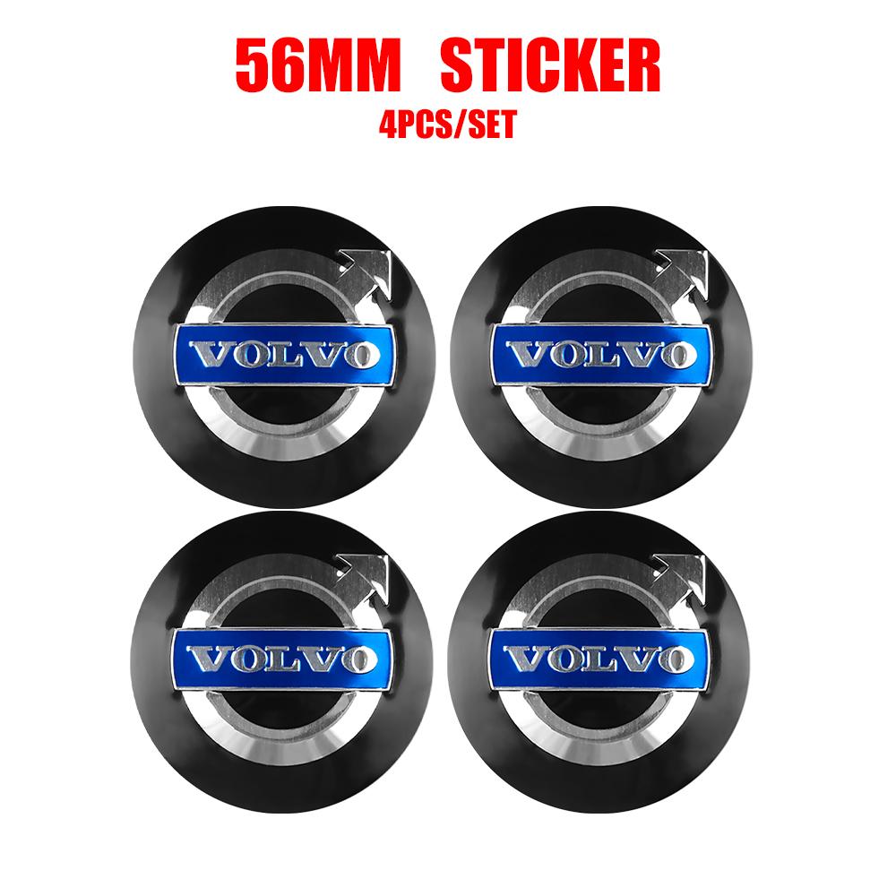 Set 4 buc. Autocolante Accesorii Capac Central Jantă Mașină 56/60mm Pentru Volvo Rdesign XC60 XC90 V40 V50 V60 T6 AWD Xc70 S60 S80 S90 V70 V90