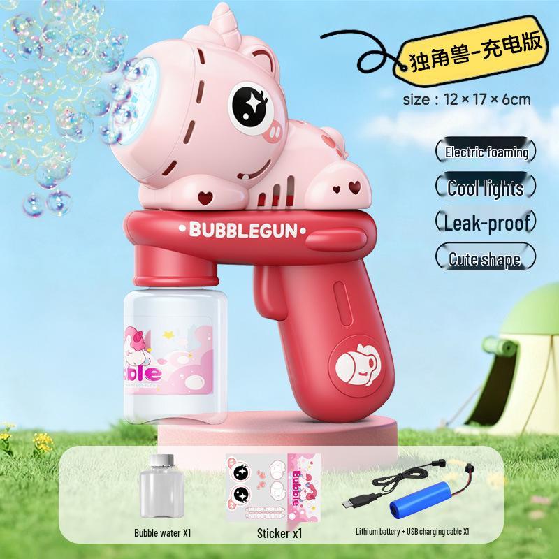 Automatic Cartoon Elephant Bubble Machine - Handheld Blower with Solution for Kids, Boys & Girls