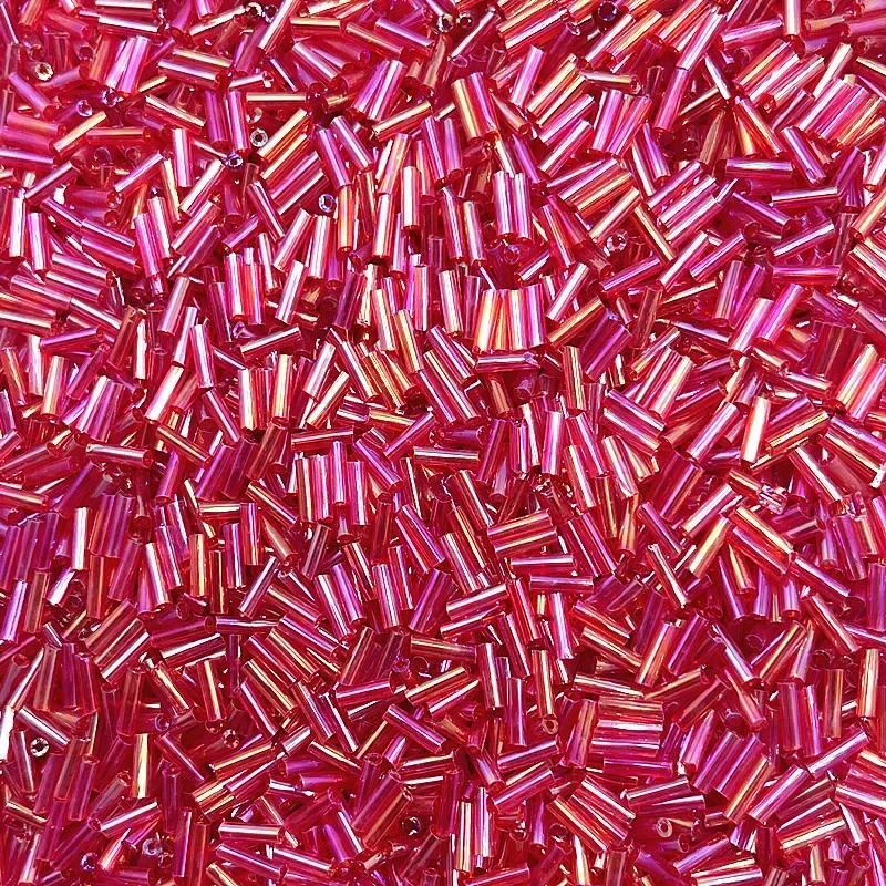 New 2*6.5mm 400pcs/lot Czech Cylindrical Glass Bugle Beads European Seed Long Tube Two Hole Loose Beads for Jewelry Making