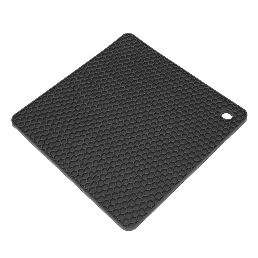 Tepelně izolační podložka čtvercového tvaru zesílená silikonová protiskluzová tepelně odolná podložka pro voskový hrnec