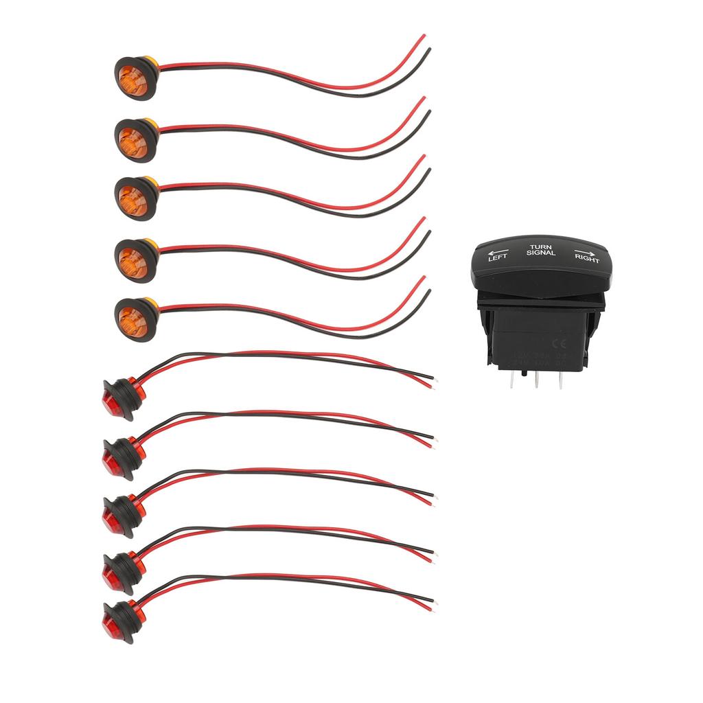 Turn Signal Rocker Switch ATV UTV Turn Signal Flasher Relay Harness Replacement for Polaris Ranger RZR DC12V