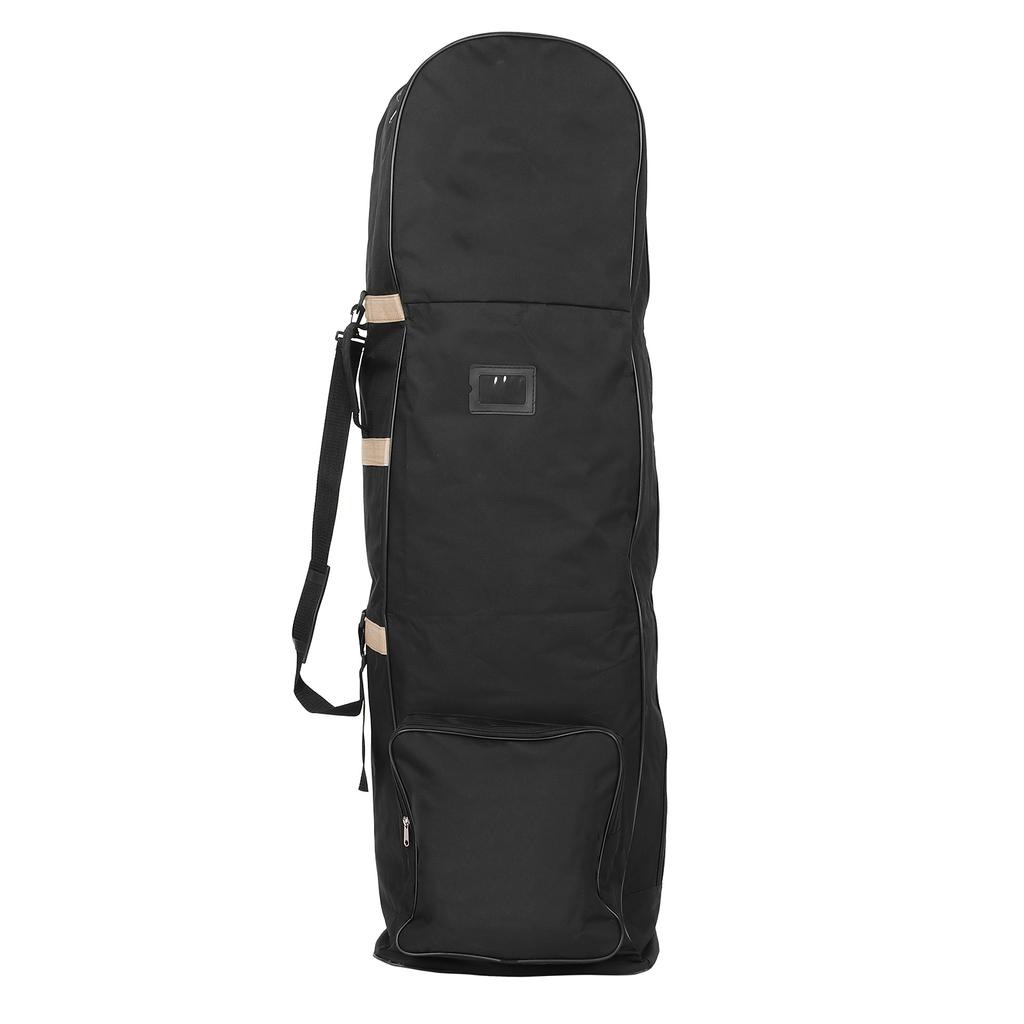 Golf Travel Bag with Wheels Foldable 600D Oxford Golf Aviation Bag Club Case Storage PouchGold